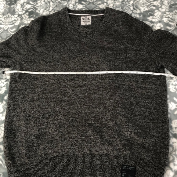 Express V-Neck Marled 100% Cotton Sweater - Picture 8 of 9
